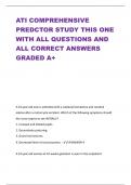 ATI COMPREHENSIVE PREDCTOR STUDY THIS ONE WITH ALL QUESTIONS AND ALL CORRECT ANSWERS GRADED A+