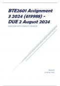 BTE2601 Assignment 3 2024 (619988) - DUE 2 August 2024