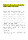 Va Contractors License Exam >> Questions And Answers