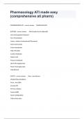 Pharmacology ATI made easy (comprehensive ati pharm) Complete Guide Actual Questions  And Verified Answers.