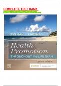 COMPLETE TEST BANK: HEALTH PROMOTION THROUGHOUT THE LIFE SPAN 10TH EDITION BY CAROLE LIUM EDELMAN, ELIZABETH CONNELLY KUDZMA latest Update.