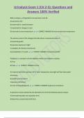 Urinalysis Exam 1 (CH 2-5); Questions and  Answers 100% Verified 