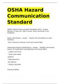 OSHA Hazard Communication Standard