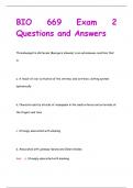 BIO 669 Exam 2 Questions and Answers