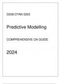 WGU D208 - DTAN 5203 Predictive Modelling - Comprehensive OA Guide 2024