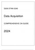 WGU D205 - DTAN 5240 Data Acquisition - Comprehensive OA Guide 2024.