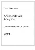 WGU D213 - DTAN 6205 Advanced Data Analytics - Comprehensive OA Guide 2024.