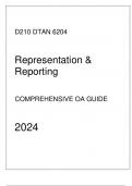 WGU D210 - DTAN 6204 Representation & Reporting - Comprehensive OA Guide 2024.