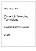 WGU C962 - INTE 5200 Current & Emerging Technology - Comprehensive FA Guide 2024.