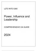 WGU LZT2 - INTE 5300 Power, Influence & Leadership - Comprehensive OA Guide 2024