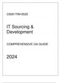 WGU C929 - ITIM 6520 IT Sourcing & Development - Comprehensive OA Guide 2024