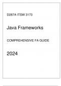 WGU D287A - ITSW 3173 Java Frameworks - Comprehensive FA Guide 2024.