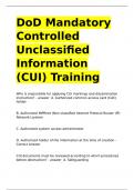 DoD Mandatory Controlled Unclassified Information (CUI) Training