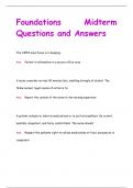 Foundations Midterm Questions and Answer