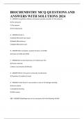 BIOCHEMISTRY MCQ QUESTIONS AND ANSWERS WITH SOLUTIONS 2024