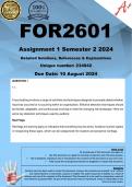 FOR2601 Assignment 1 (COMPLETE ANSWERS) Semester 2 2024 (234942) - DUE 10 August 2024