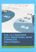 FSE-112 MIDTERM 2024 QUESTIONS WITH COMPLETE SOLUTIONS!!