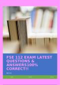 FSE 112 EXAM LATEST QUESTIONS & ANSWERS100% CORRECT!!