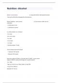 Nutrition -Alcohol  Practice Question Guide With Well Elaborated Answers.