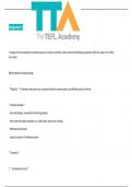 ( DISTINCTION PASS) The TEFL Academy Assignment A Text 1 Lower-Intermediate Fortnite Solutions