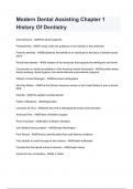 Modern Dental Assisting Chapter 1 History Of Dentistry Test bank