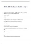 BSNC 1000 Final Exam Questions and Answers (Module 8-10)