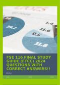 FSE 116 FINAL STUDY GUIDE (FTCC) 2024 QUESTIONS WITH CORRECT ANSWERS!!