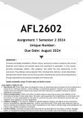 AFL2602 Assignment 1 (ENGLISH ANSWERS) Semester 2 2024 - DISTINCTION GUARANTEED.