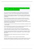 NCCT Medical Assistant Practice Exam Questions and Answers