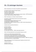 Ch. 12 Lehninger biochem questions and answers A+ score assured 2024/2025