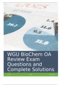 WGU Biochem C785 Unit 4 DNA and RNA Exam Questions and Complete Solutions Graded A+.