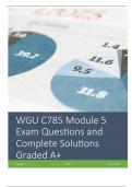 WGU C785 Module 5 Exam Questions and Complete Solutions Graded A+