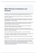 MHA 705 Exam 6 Questions and Answers