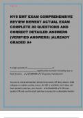 NYS EMT EXAM COMPREHENSIVE  REVIEW NEWEST ACTUAL EXAM  COMPLETE 80 QUESTIONS AND  CORRECT DETAILED ANSWERS  (VERIFIED ANSWERS) |ALREADY  GRADED A+  A single episode of ______________________ or  ________________________ significantly increases moratility 