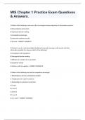 MIS Chapter 1 Practice Exam Questions & Answers.