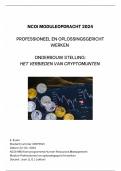 NCOI geslaagde module Professioneel en Oplossingsgericht werken, CRAAP methode, Stelling verdedigen Cryptomunten verbieden, met veel relevante bronnen!, geslaagd cijfer 8