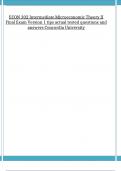 ECON 302 Intermediate Microeconomic Theory II Final Exam Version 1 tips actual tested questions and answers Concordia University