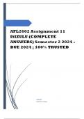 AFL2602 Assignment 11 ISIZULU (COMPLETE ANSWERS) Semester 2 2024 Course Understanding African Management Practices as Reflected in African Languages Literature and Texts (AFL2602) Institution University Of South Africa (Unisa) Book Indigenous Management P