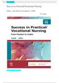 Test Bank - Success in Practical/Vocational Nursing 10th Edition, ( Janyce L. Carroll,2022) All Chapters || Latest Edition 