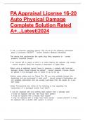 PA Appraisal License 16-20 Auto Physical Damage Complete Solution Rated A+..,Latest|2024