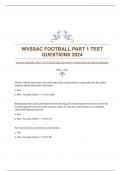 WVSSAC FOOTBALL PART 1 TEST QUESTIONS 2024|WITH GUARANTEED ACCURATE ANSWERS