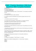 CAIB 1 Practice Questions (100) Exam Questions With Complete Solutions