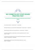 WV COSMETOLOGY STATE BOARD PRACTICE TEST|GUARANTEED ACCURATE ANSWERS|VERIFIED