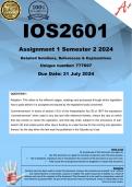 IOS2601 Assignment 1 (COMPLETE ANSWERS) Semester 2 2024 (777697) - DUE 31 July 2024