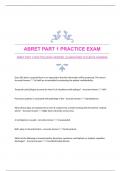 ABRET PART 1 PRACTICE EXAM|VERIFIED |GUARANTEED ACCURATE ANSWERS