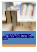 WGU D490;MSCSIA Capstone Final Task/DDN 1 Task 3 Latest 2024 with complete solution 