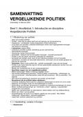 Samenvatting Vergelijkende politiek 2023/2024 