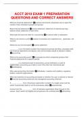 ACCT 2010 EXAM 1 PREPARATION QUESTIONS AND CORRECT ANSWERS