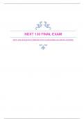 NDXT 130 FINAL EXAM|VERIFIED WITH GUARANTEED ACCURATE ANSWERS