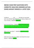 NBHWC EXAM PREP QUESTIONS WITH CORRECTRY ANALYZED ANSWERS (ACTUAL EXAM) ALREADY GRADED A+ LATEST 2024 